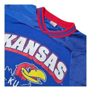 VTG Scrimmage Kansas Jayhawks Mesh‎ Jersey Made USA Boys 10/12 Fits Women S
